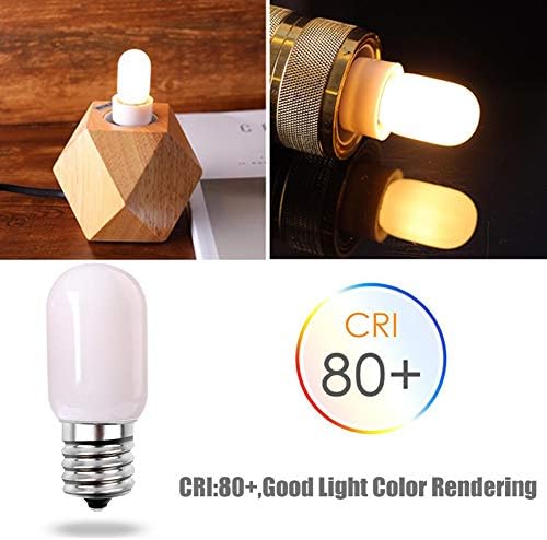 Tsunetani - LED Night Light Bulb,Селски работа на смени Крушка 0,7 W, Еквивалентна 7 Ваттам с нажежаема жичка,120-вольтовая мини-led лампа Candelabra E12 Base, 2700K Топло бяла за декорация на дома-