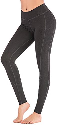 Amiley Висока талия Йога Гамаши, със странични и вътрешни джобове – по цялата дължина Меки, Леки панталони с висока засаждане Чорапогащник (X-Large, сив)
