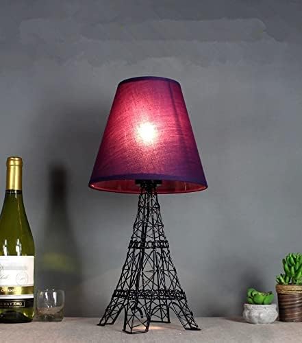 Hegebeck Purple Hardback Lamp Shade 9.06 х 6.7 х 5.11 inch Наклонена Height Fabric Cloth Изработени for Table Lamp and