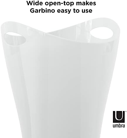 Umbra 082857-661 Garbino Small Trash/кофата за Боклук – Полипропилен – Металик Бял