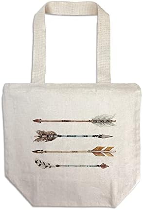 Фенер Press Watercolor Boho Set of Arrows in Earth Тонове with Detailed Feathers Керамични кафеена чаша (Миялна машина,
