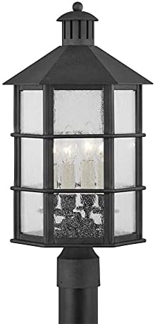Troy Lighting P2522-до frn Lake County - 4 Light Outdoor Post Фенер, French Iron Finish with Clear Seeded Glass