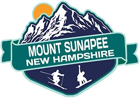 Mount Sunapee New Hampshire Ski Приключения Souvenir Е 4-Инчов Винил Decal Sticker Board Design