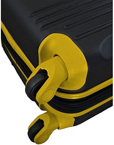 Фабрика за ръчен багаж Denco два цвята Hardside с телескопична дръжка, Жълто, 21
