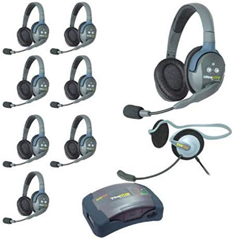 Eartec HUB9DMON Ultralite ХЪБ 9 Person Headset System с 8 ULDR, 1 Monarch Headset