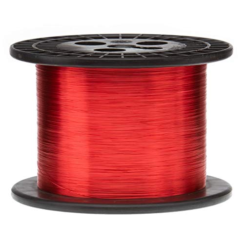 Магнитна жица, Тежка эмалированная медни жици, 29 AWG, 5.0 lb дължина 12315', диаметър 0.0130, Червен