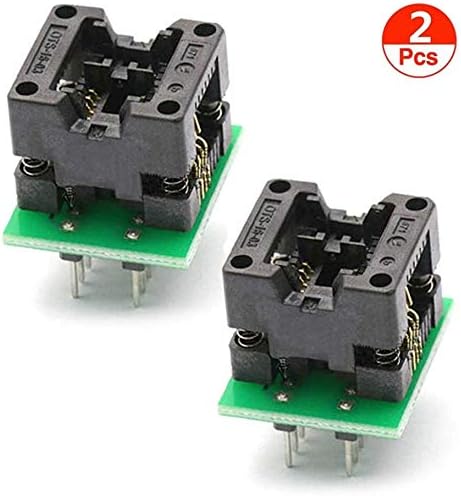 ACEIRMC 2pcs SOIC8 SOP8 to DIP8 IC Programmer Socket Converter Adapter Module 150mil For 25xx Eeprom, Flash