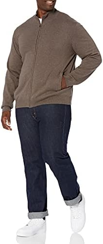 Мъжки хлопчатобумажный пуловер Essentials с Пълна цип