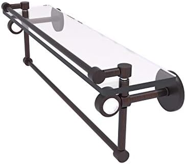 Allied Brass CV-1TB-22-GAL Clearview Collection 22 Inch Gallery Rail and Towel Bar Стъклен Рафт, Венециански Бронз