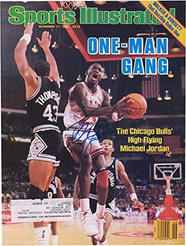 Майкъл Джордан Chicago Bulls с автограф на Sports Illustrated от 17 ноември 1986 година - Горна палуба - Списания НБА с автограф
