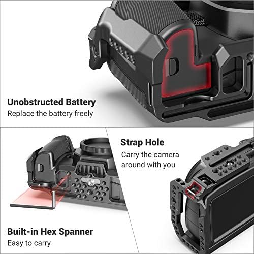 SmallRig Клетка Комплект за Blackmagic Дизайн BMPCC 4 и 6 С Камера, с Фотоапарат Клетка Горната Дръжка SSD Титуляр за