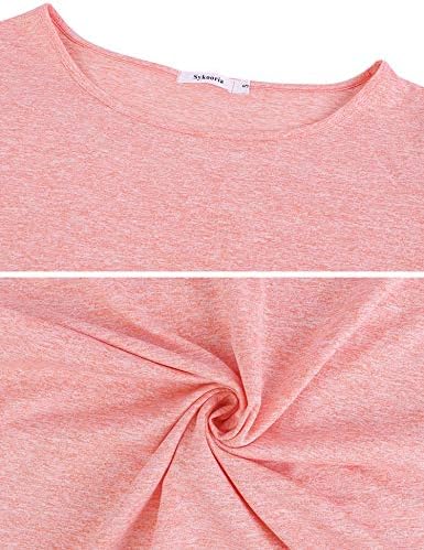 iClosam Womens Short Sleeve Tunic Workout Върховете Yoga Activewear Shirt Running T-Shirt