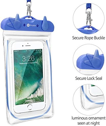 Водоустойчив Калъф, 4 Pack F-color Плаващ Прозрачен Водоустойчив Калъф за телефон TPU Суха Калъф е Съвместим за iPhone