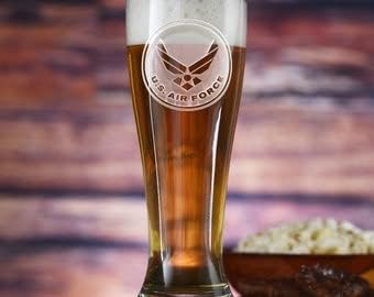 Air Force Pilsner Beer Glass, Air Force Gifts, Комплект от 2 (афп)