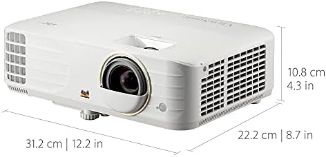 ViewSonic (PX748-4K) 4K UHD проектор с 4000 лумена 240 Hz 4.2 ms Поддръжка на HDR Auto Keystone Dual HDMI и USB-C за домашно кино, Ден и нощ, Netflix Стрийминг с ключ