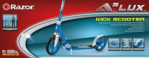 Razor A5 Lux Kick Скутер - Големите 8 колела, сгъване, регулируем волан, Лесен за състезатели с тегло до 220 кг
