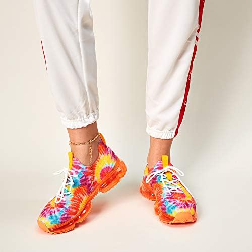 Късмет стъпка въздушна възглавница бягане тенис обувки от лека дишаща мода плетени ежедневните пешеходни маратонки спортни
