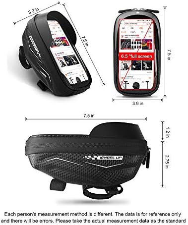 Wheel Up Bike Phone Mount Bag Waterproof Frame Top Tube Handlebar Bag with Touch Screen Phone Holder Sports Case Bicycle