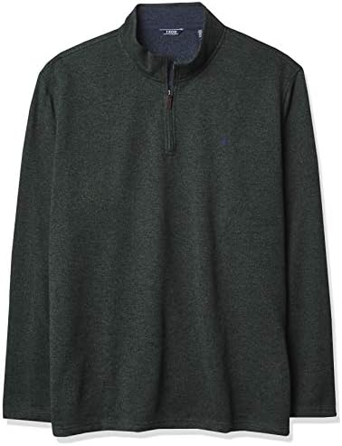 IZOD Men ' s Big & Tall Big Предимство Performance Quarter Zip Sweater Fleece Solid Pullover