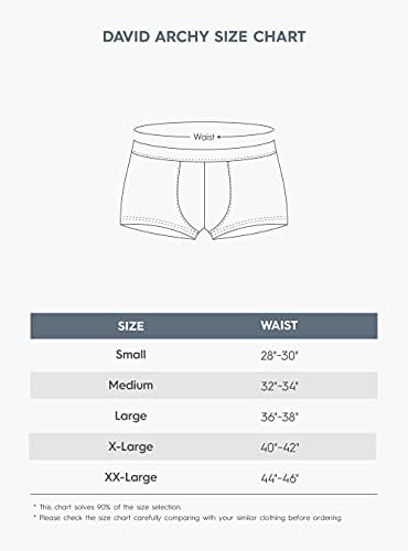 DAVID ARCHY Men ' s Dual Pouch Underwear Micro Modal Trunks Separate Pouches Fly with 4 Pack