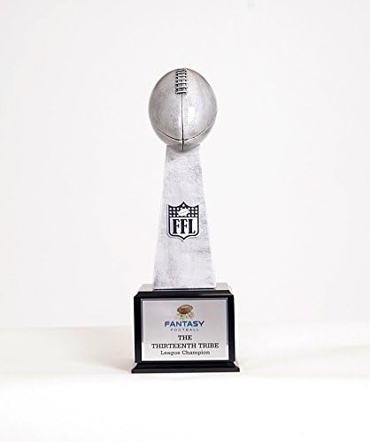 The Ultimate Fantasy Football League Trophy; 19 Lombardi Style Trophy на матова черна основа с безплатна настройка и баня