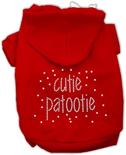 Mirage Pet Products 16-Inch Cutie Patootie Кристал Hoodies, X-Large, Червен