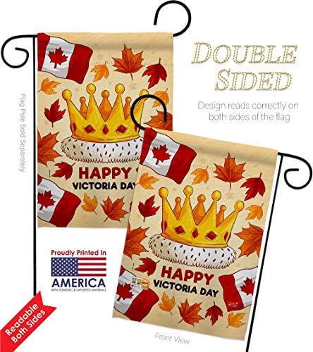 Честит Victoria Day Garden Set Flag Пощенска Кутия Закачалка Регионална Канада Канадски Територията на Регион Държава