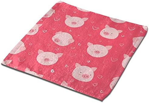 Смешни Розови Кърпи от Микрофибър Страна Прасе Квадратни, По-Меки силно Абсорбиращи кърпи за Почистване за Дома, на Кухнята