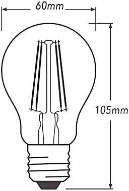 Duralamp Tecno Vintage LED 8W 1055lm E27, Лампа С регулируема Яркост на Топло бяла - 5 бр.
