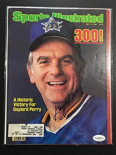 Гейлорд Пери Подписа за Спортс илюстрейтид 5/17/82 Seattle Mariners Baseball JSA - Списания MLB С автограф