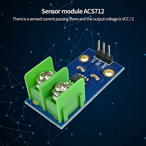 REOUG GY712-5A Текущата Сензор Платка Модул 5А Amp Диапазон ACS712 Модул за Електронни Компоненти за Сигурност Лесен ефективен