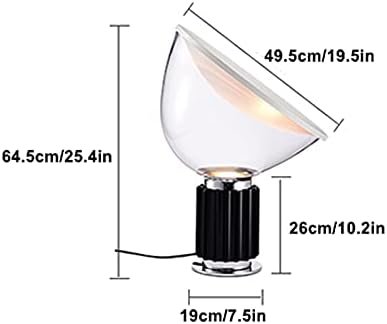 HNHYNSY Настолна лампа Модерни Нощни Лампи с Въртящ се на 360° Абажуром Прозрачни Настолни Лампи за Дневна Офис Бутон