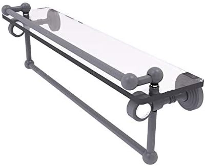 Allied Brass PG-1TB-22-GAL Pacific Grove Collection 22 Inch Gallery Rail and Towel Bar Стъклен Рафт, Матово сиво