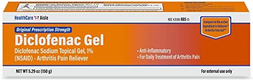 HealthCareAisle Диклофенак Гел, 1%, Облекчение на болки при артрит - 100 гр туба - Оригинален рецептурная сила (НСПВС)