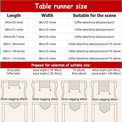JOYGOOD Linen Light Luxury Classic Table Runner, High-end Tassel Tea Table Cover Cloth, TV Cabinet Tablet Retro Decoration (Цвят : цветя размер : 1571inches)
