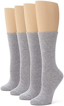No Nonsense womens Feel Good Compression Crew Sock, 4 Pair Pack