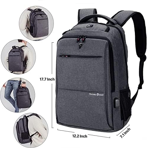 Victoriatourist Slim Business Laptop Backpack & Travel Laptop Backpack 15.6 Inch Пакет | Здрав Лаптоп Раница с USB Зарядно