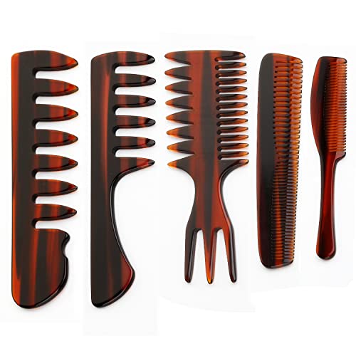 Hair Stylists Professional Styling Comb Set For Men - Variety Pack Отлично подходящ за всички типове коса и стилове -