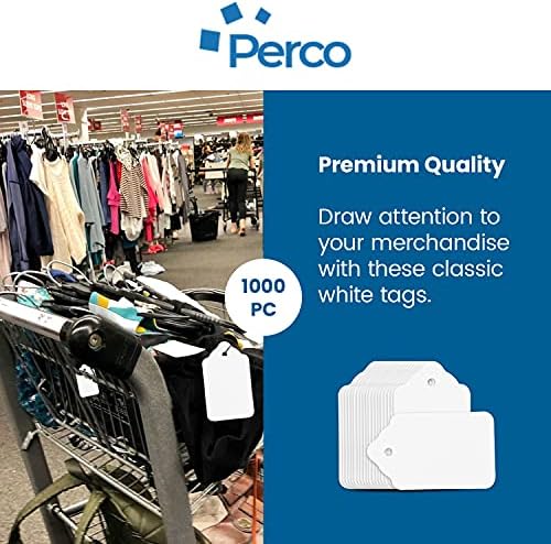 Тагове Perco White Merchandise Unstrung, 1000 бр.