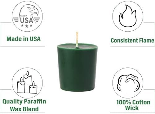 CandleNScent Red Votive Candles | Без мирис - 15 - часова време на горене - Произведено в САЩ (опаковка от 6 броя)
