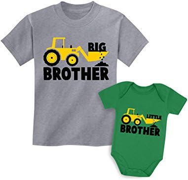 Голям Брат, Малък Брат Ризи Подарък за Трактора ми харесва Момчета Братя И Сестри Набор от