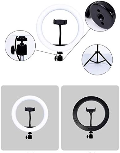 CHENHAN Selfie Light 10 Инчов Selfie Light Ring with Tripod Stand & Flexible Phone Holder, Dimmable Led Ringlight Makeup