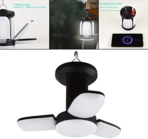 YIJU LED Къмпинг Tent Light, Solar/USB,6 Режима Цифров Дисплей, Фенерче Преносим, Окачен Сгъваем Фенер за Туризъм Алпинизъм
