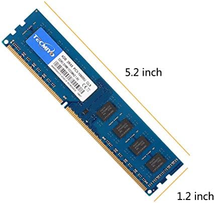 TECMIYO 16GB Kit (4x4GB) DDR3 1333MHz PC3-10600 PC3-10600U Non ECC Unbuffered 1.5 V CL9 2RX8 Dual Rank 240 Пин UDIMM Desktop