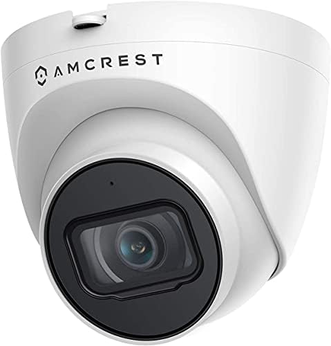 Amcrest 5MP UltraHD Outdoor Сигурност IP Turret PoE Camera with Mic/Audio, 5 Мегапиксела, 98ft нощно виждане, обектив