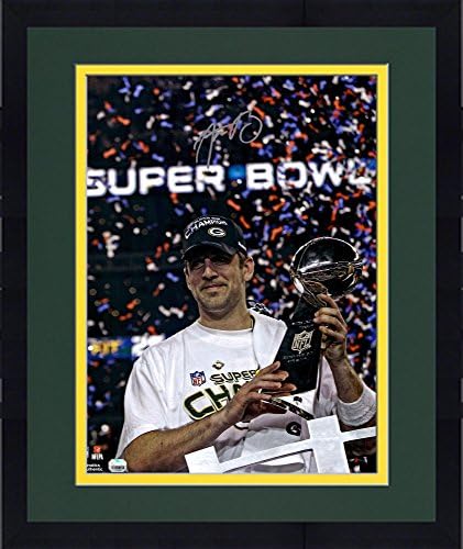Ограден Аарон Роджърс Грийн Бей Пакърс С автограф 16 x 20 Super Bowl XLV Celebration Photography - Autographed NFL Photos