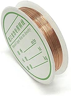 SPDD 1 Roll Занаятите Тел Jewelry Beading Wire,0.2/0.25/0.3/0.4/0.5/0.6/0.8/1 мм, Сплав Кабел Beading Тел САМ Занаят Производство на бижута Кабел Ред(0.8 мм-Мед)