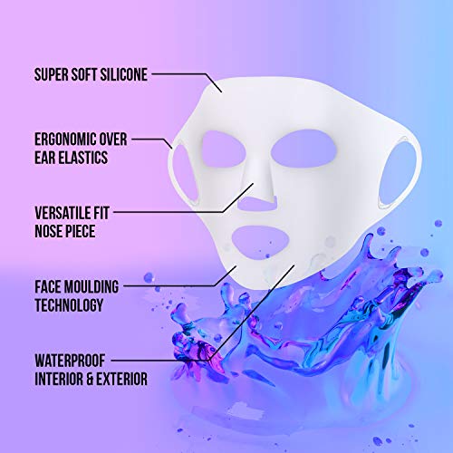 Lindo Silicone Face Wrap - Множество силиконова маска за лице за листни маски, Глинени/Кремави маски, серуми (една опаковка)