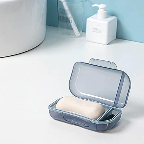 Cffdoi Travel Soap Box with Lid Dormitory Bathhouse Запечатана Portable Creative Soap Box Multi-Function Storage Box Преносими