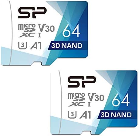 Silicon Power 64GB 2-Pack Superior Pro Micro SDXC UHS-I (U3), Съвместимост с Nintendo-Switch, V30 4K A1, Високоскоростна